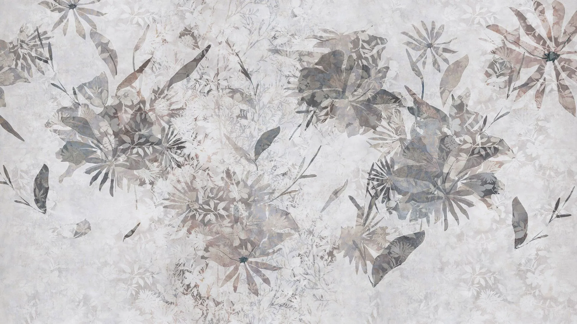 carta da parati fiori stilizzati