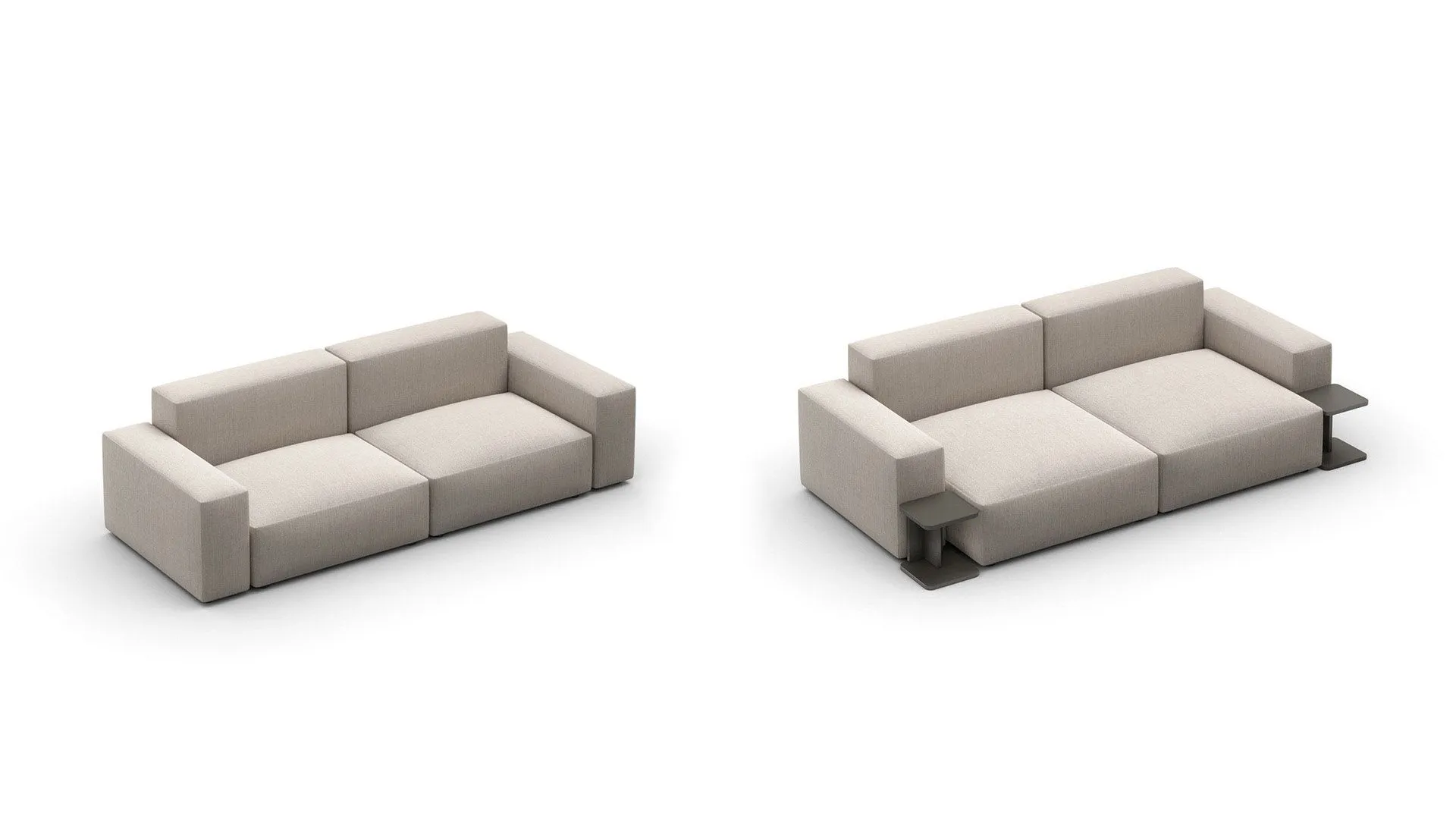 divani realizzati con pouf